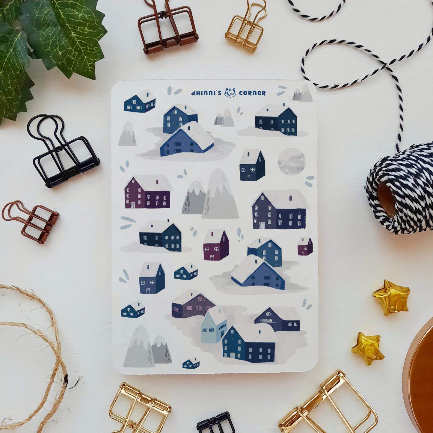 Winter Town Sticker Sheet