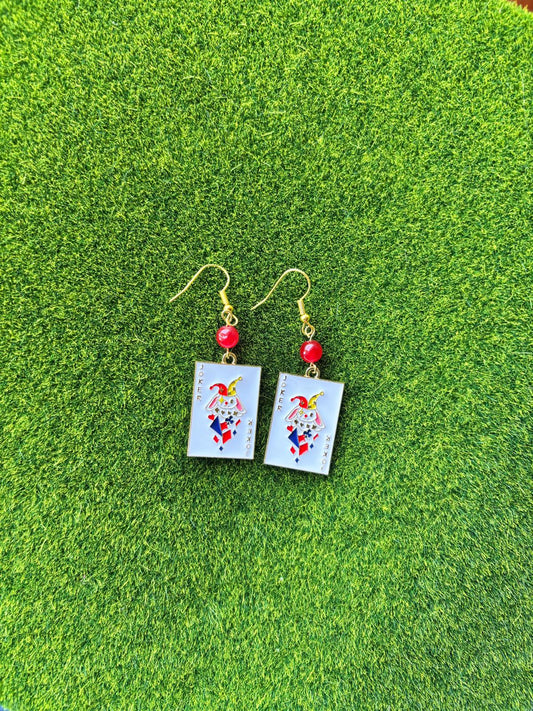 Joker Card Earrings