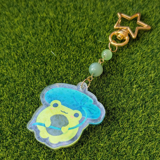 Rainy Day Frog Keychain