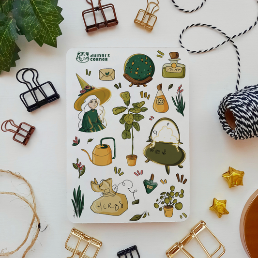 The Herb Witch's Garden Sticker Sheet