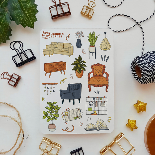 The Cozy Workspace Sticker Sheet