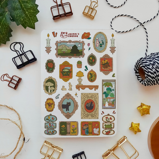 The Cottagecore Gallery Sticker Sheet