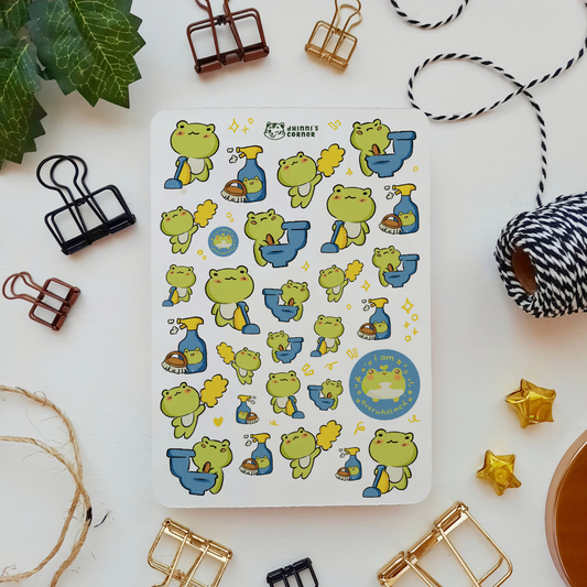 Froggy Chorecore Sticker Sheet