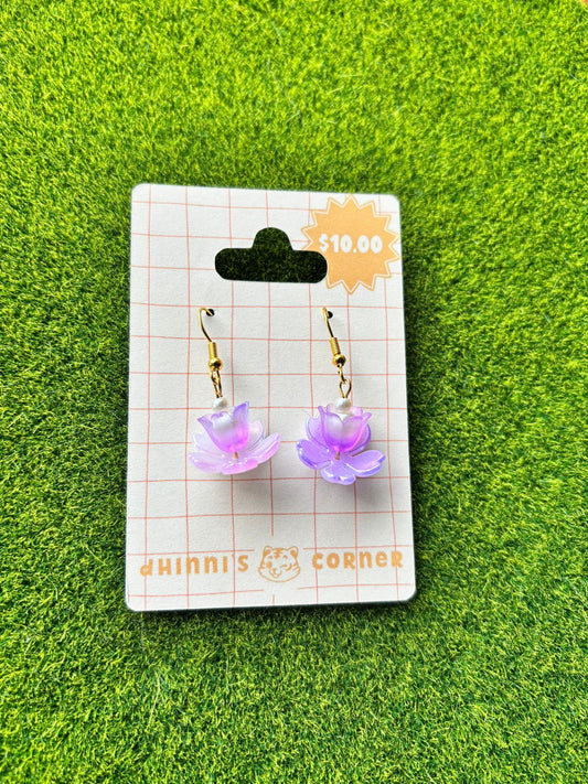 Lotus Drop Earrings (Pre-Order)